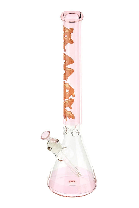Transparent Pink Bubblegum Vibes 18" Full Color Beaker Bong