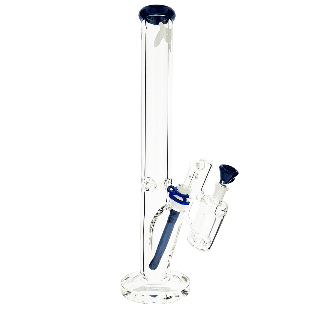 18" x 9mm color top straight Bong + Ash Catcher Combo