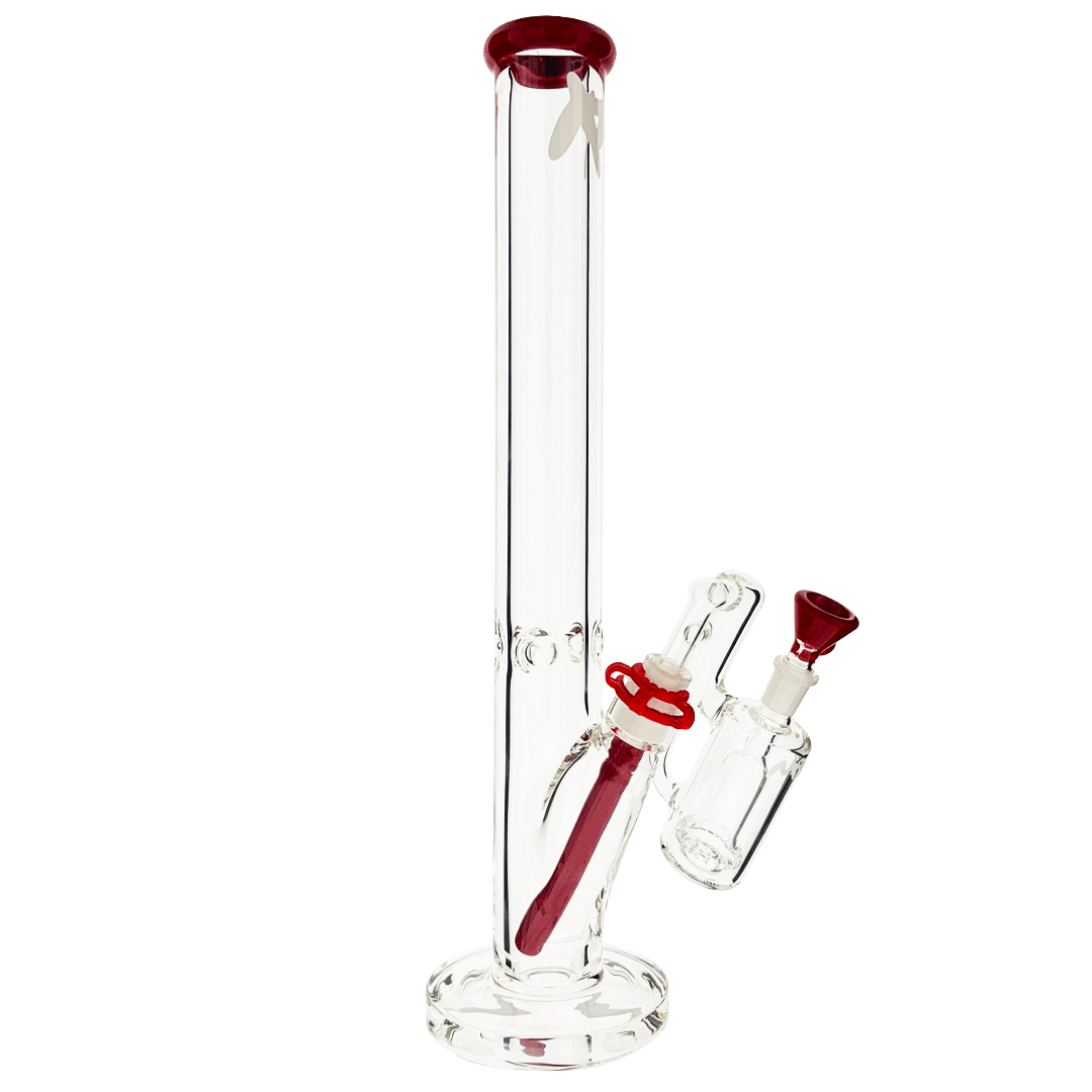 18" x 9mm color top straight Bong + Ash Catcher Combo