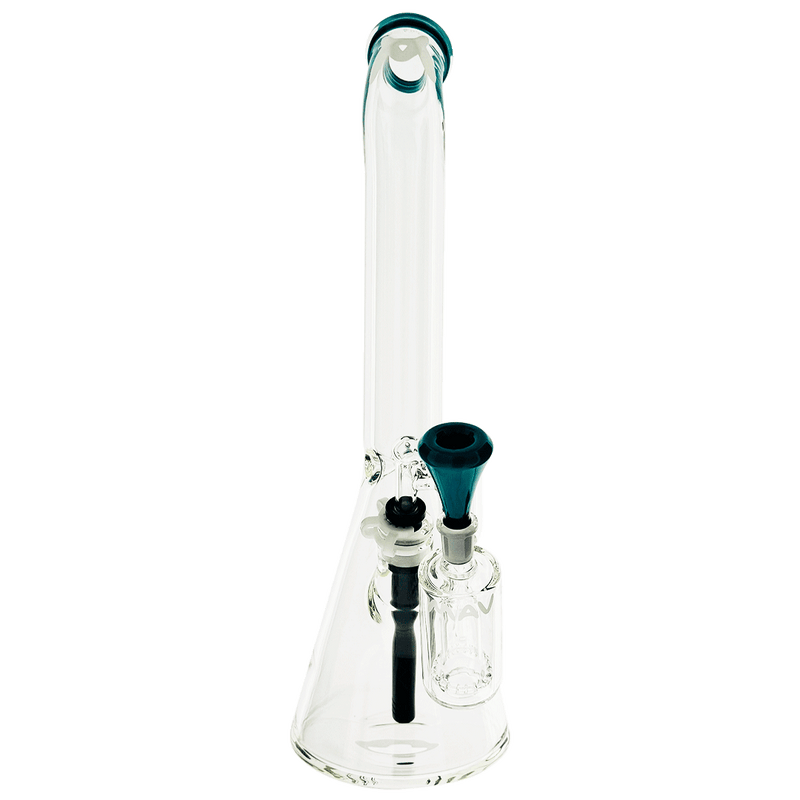 18" x 9mm color top beaker Bong bent neck + Ash Catcher Combo