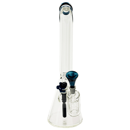 18" x 9mm color top beaker Bong bent neck + Ash Catcher Combo