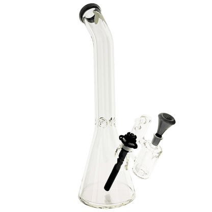 18" x 9mm color top beaker Bong bent neck + Ash Catcher Combo