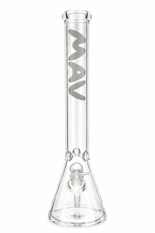 18" Classic Beaker Bong - Minimalist White