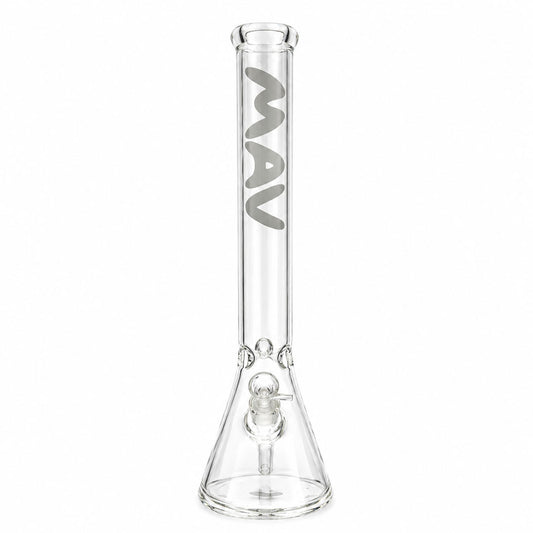 18" Classic Beaker Bong - Minimalist White