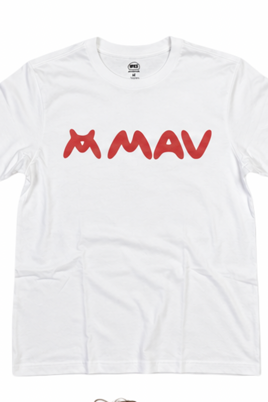 MAV Logo Tee - White red logo