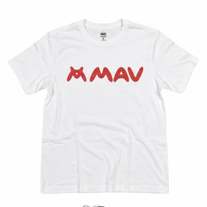 MAV Logo Tee - White red logo
