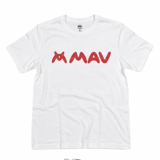 MAV Logo Tee - White red logo