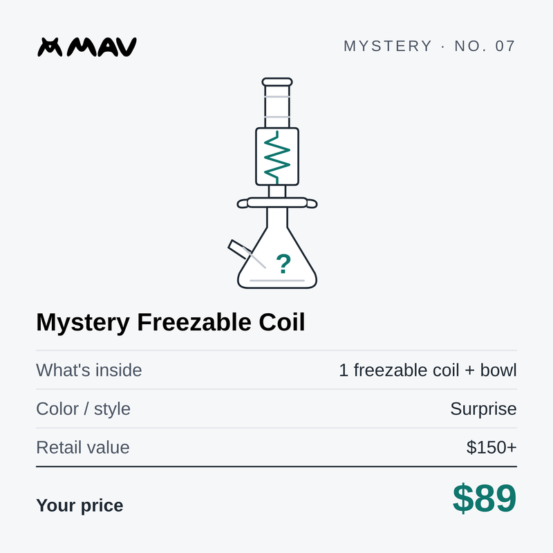 Mystery freezable coil card - $89, retail value $150+