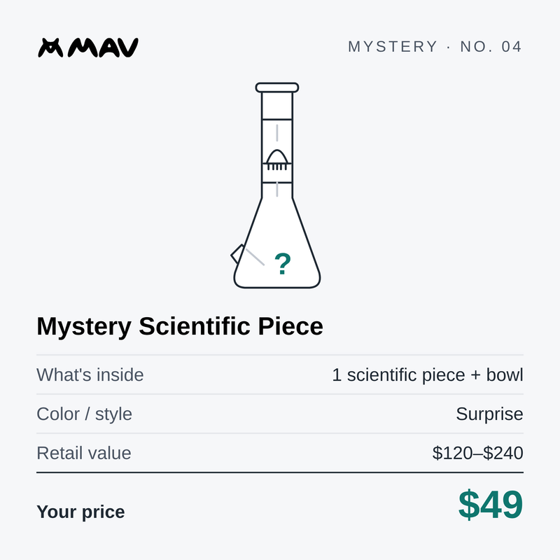 Mystery scientific piece card - $49, retail value $120-$240