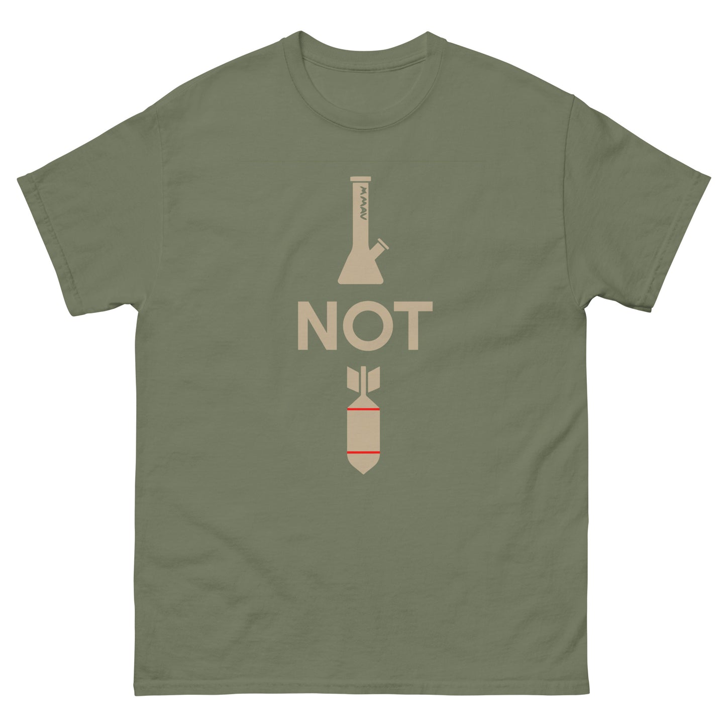 Bongs Not Bombs Military T-Shirt