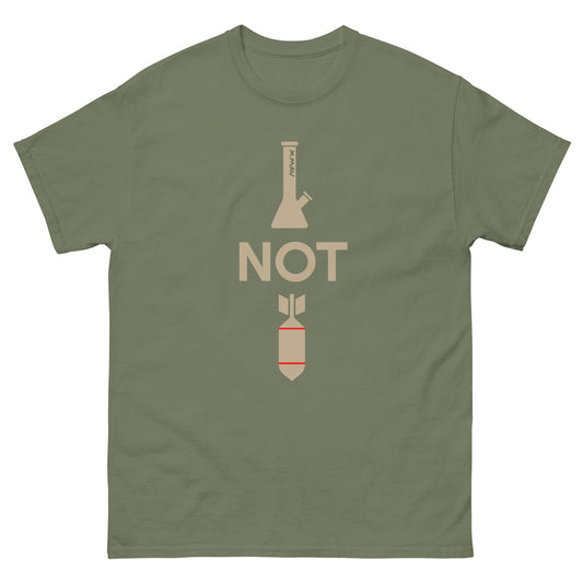 Bongs Not Bombs Military T-Shirt