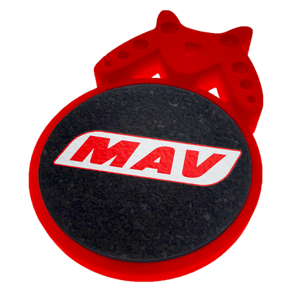 MAV red Bat Stand + Mood Mat Black