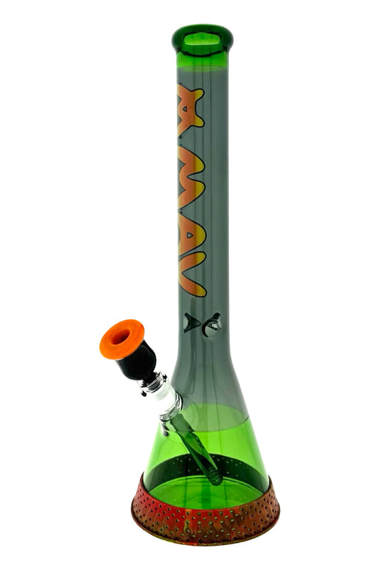 18" Color Float Beaker Bong Forest Smoke Rasta Slab Matching Limited