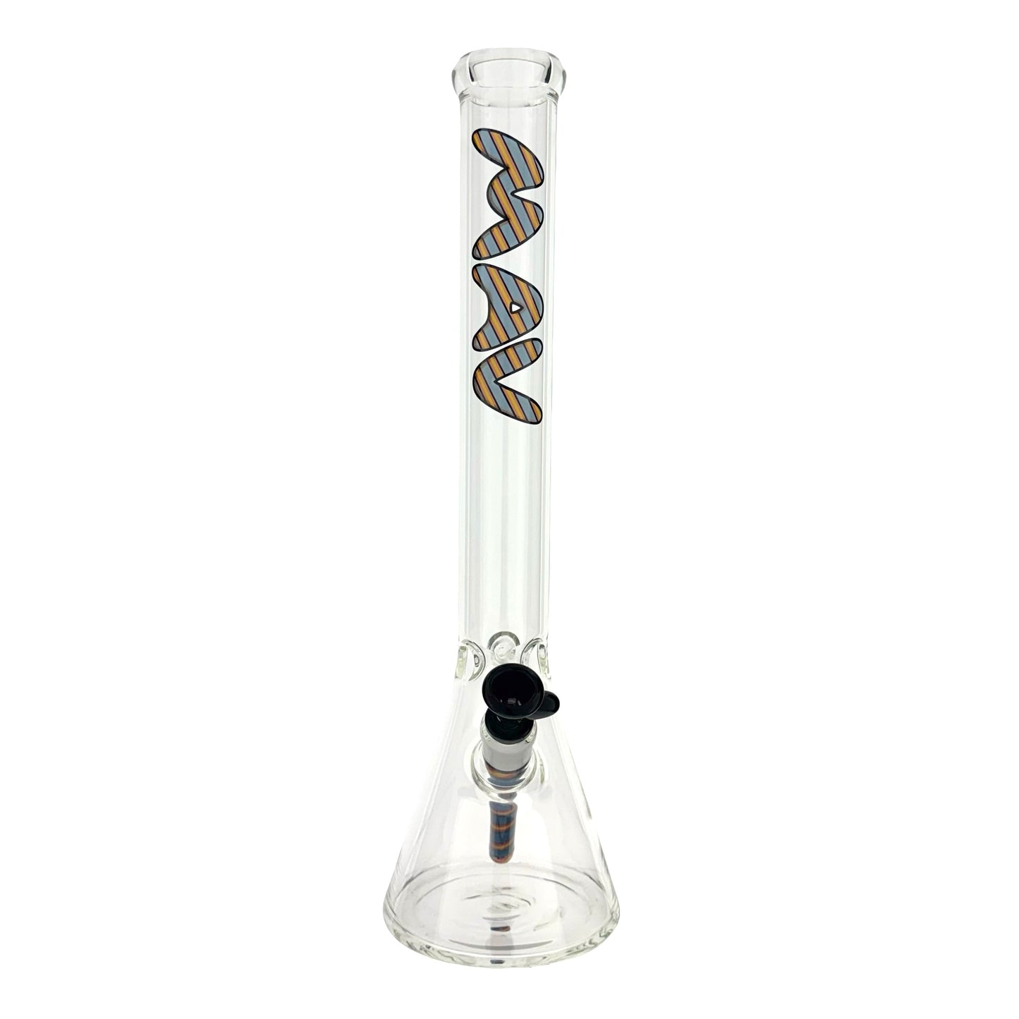 18" 5mm Classic Beaker Bong wigwag stem match fire