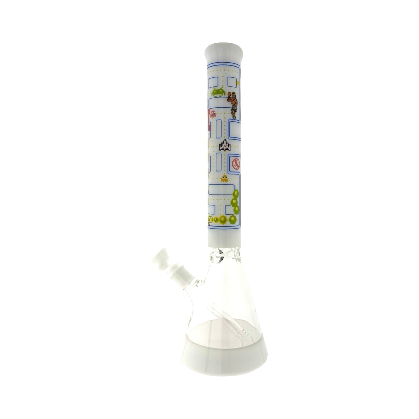 Game Time 9MM 18" Beaker Bong full color white