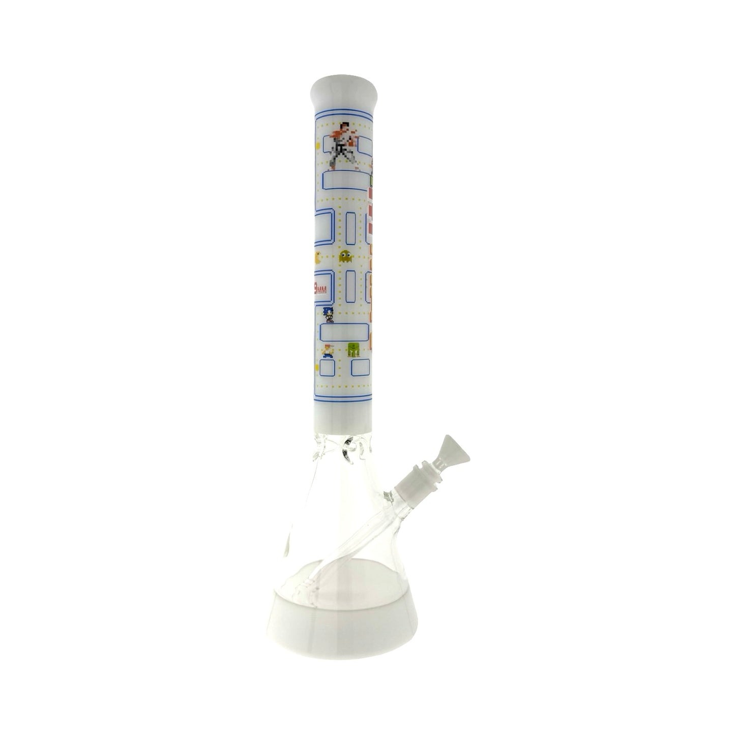 Game Time 9MM 18" Beaker Bong full color white