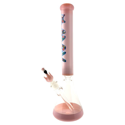 Pink Flamingo Vibes 18" Full Color Beaker Bong x empire flamingo bowl