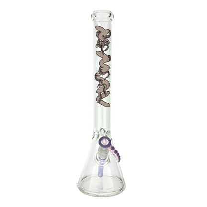 18" Classic Beaker Bong Octopus Purple Match