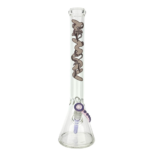 18" Classic Beaker Bong Octopus Purple Match