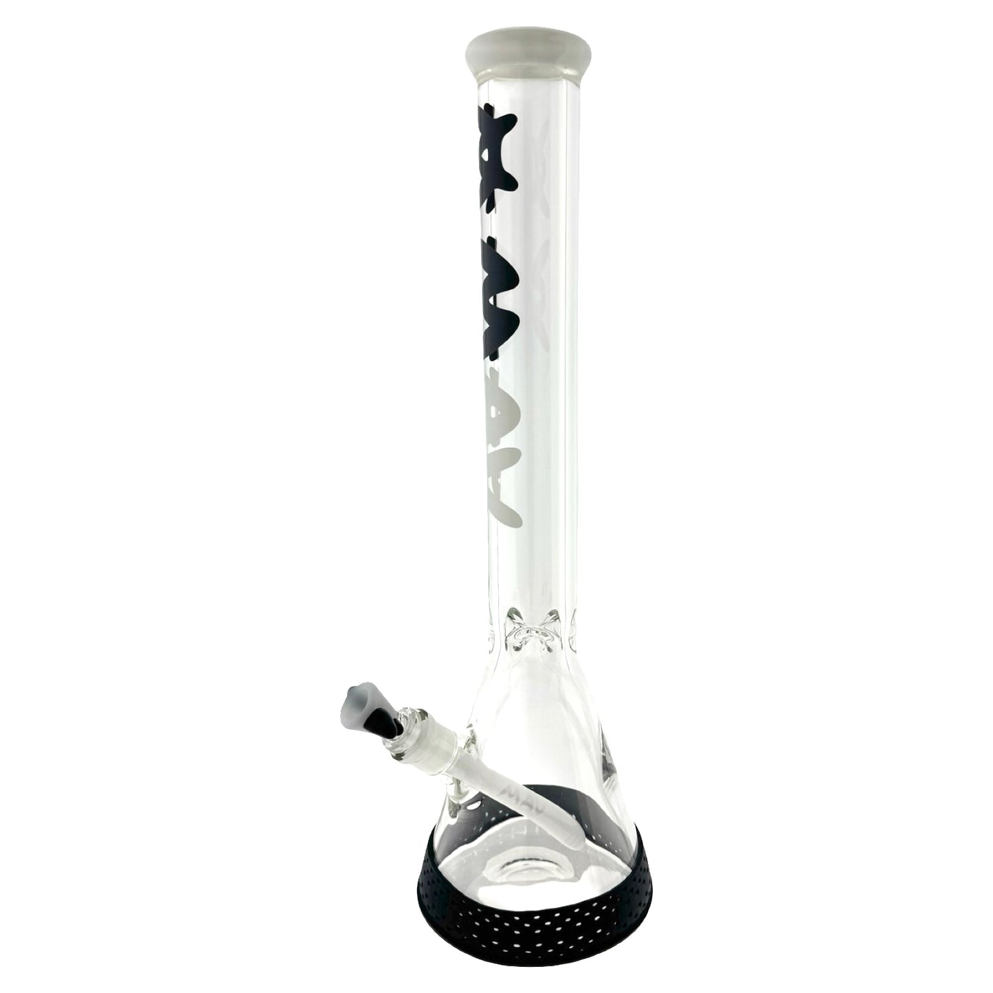 18" X 9MM ONE OF ONE black and white Special Beaker Bong
