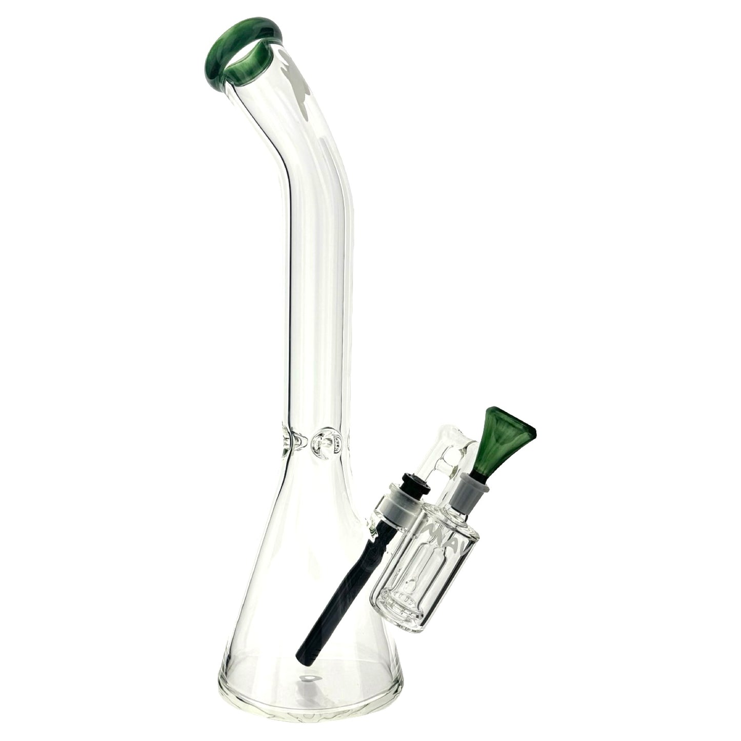18" x 9mm color top beaker Bong + Ash Catcher Combo