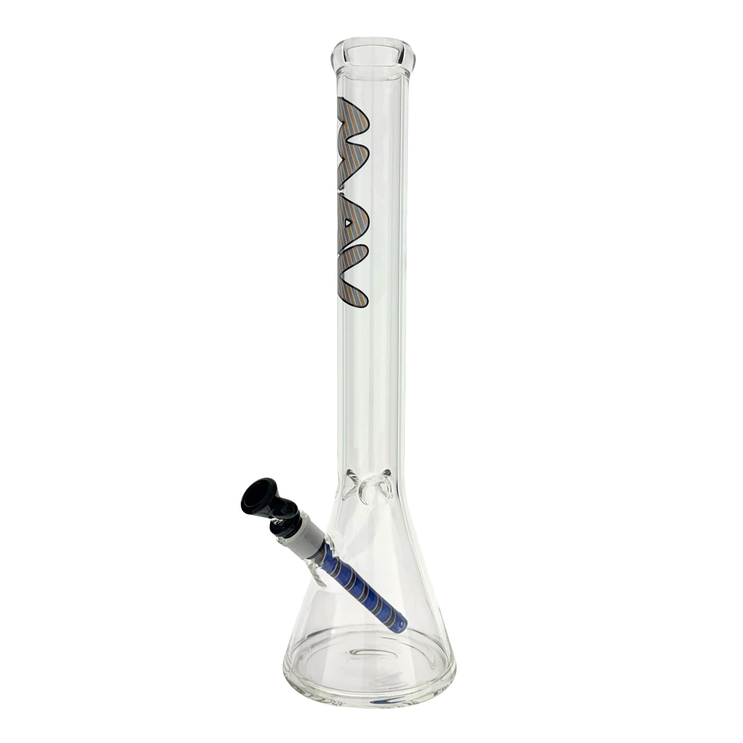 18" 5mm Classic Beaker Bong wigwag stem match lucy