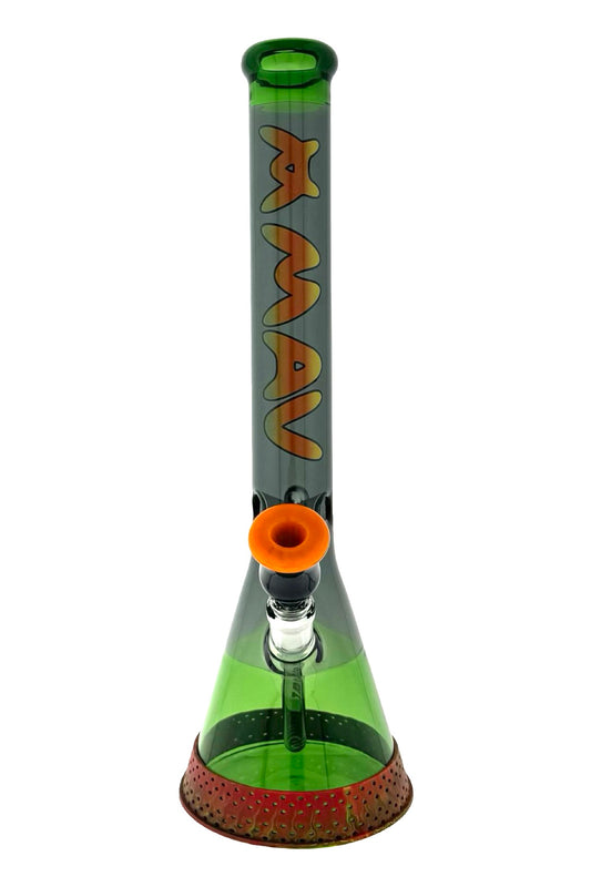 18" Color Float Beaker Bong Forest Smoke Rasta Slab Matching Limited