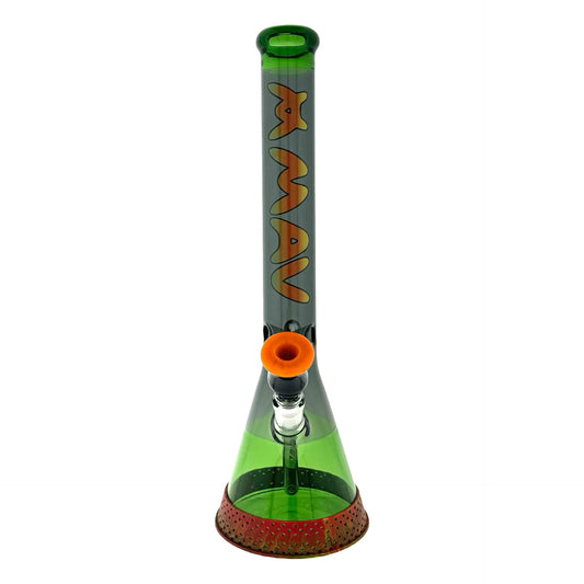 18" Color Float Beaker Bong forest smoke Rasta slab matching limited
