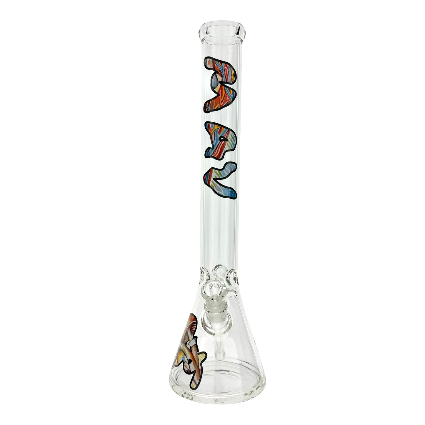 18" mav shroom trip logo Beaker Bong