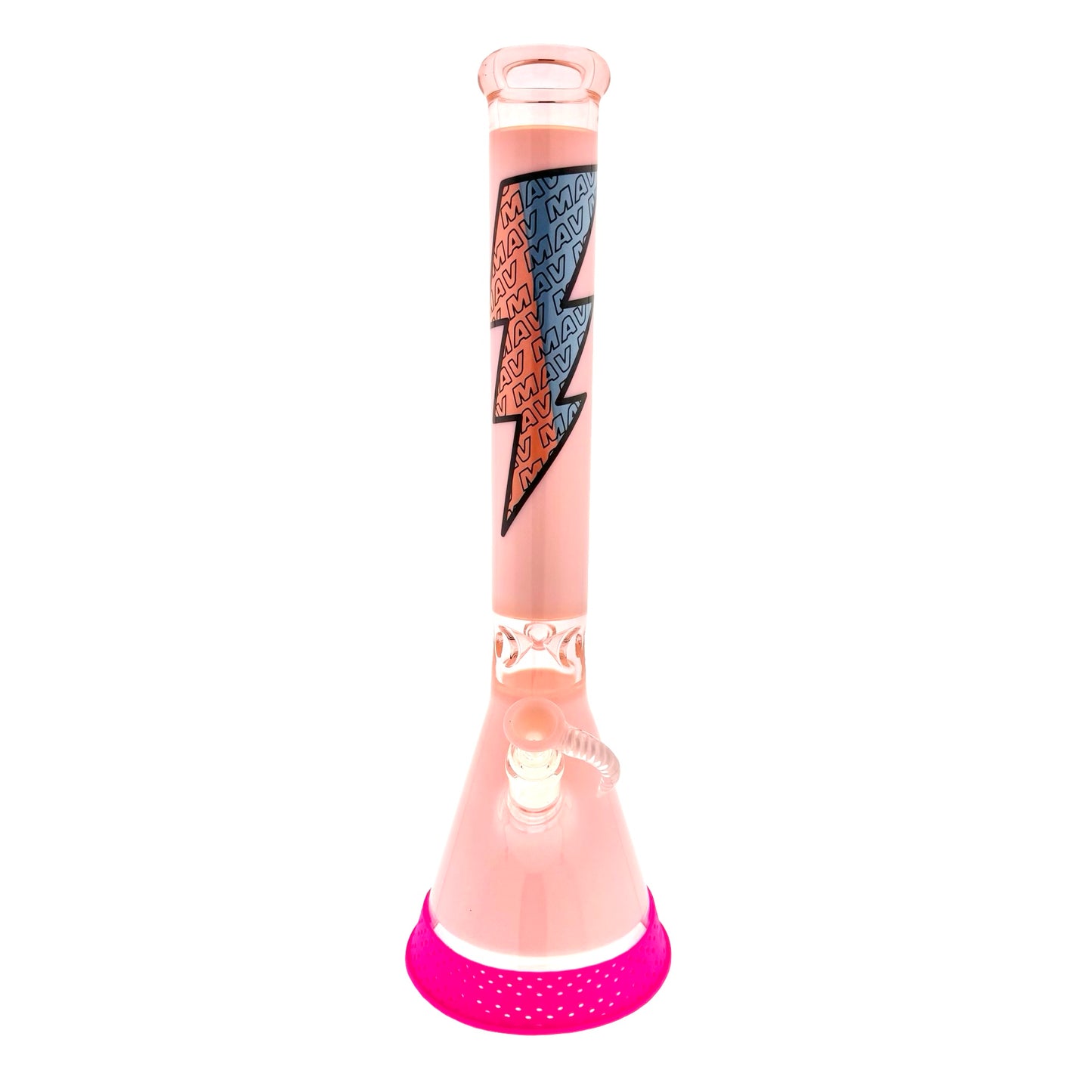 BOLT 18" Full Pink On Pink Beaker Bong 1 of 1