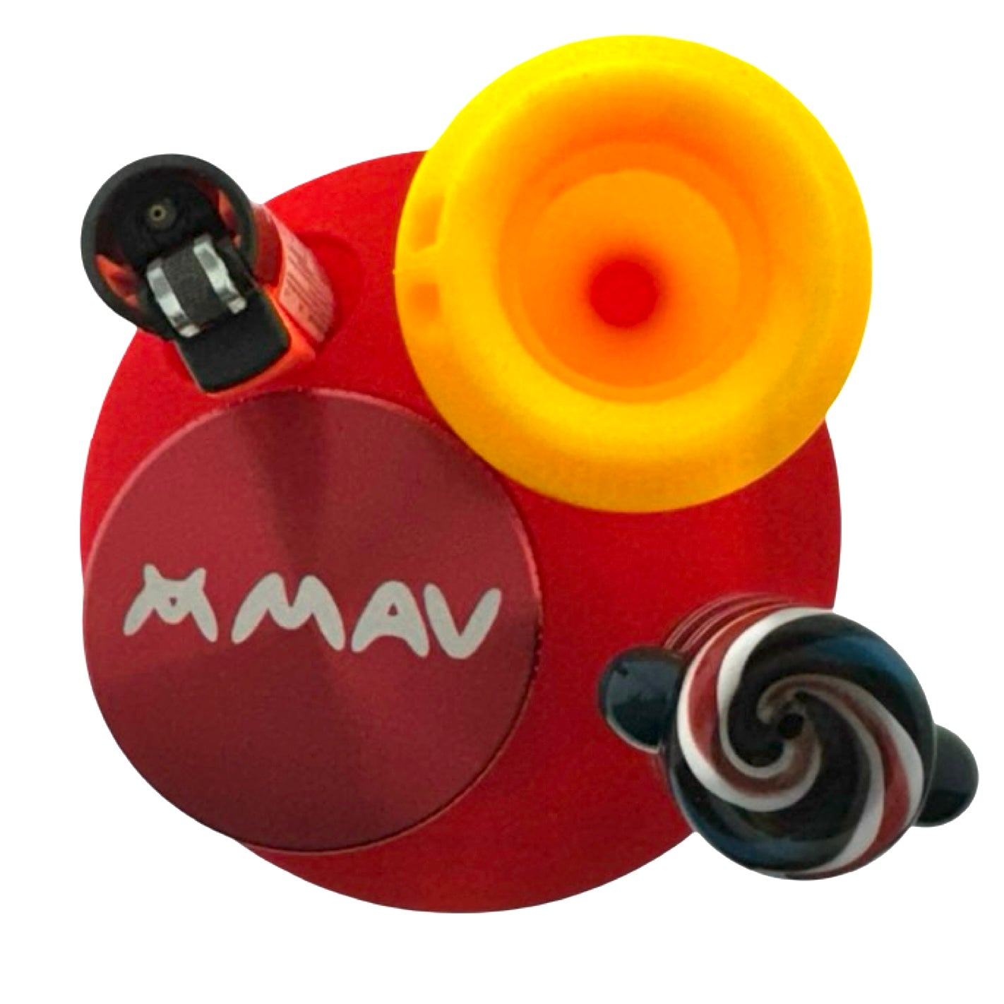 the READY CADDY 3D grinder+bowl+lighter+mouthpiece set