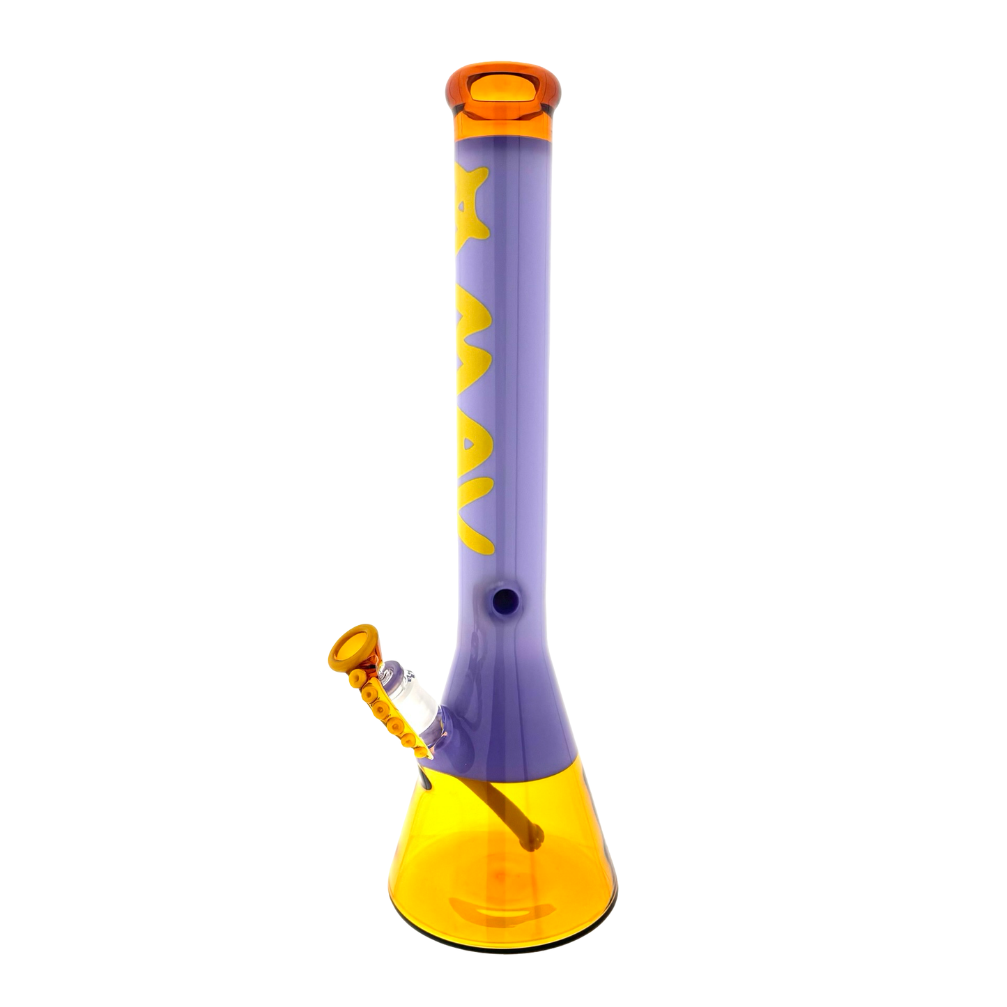 18" golden octopus purple sleeve Beaker Bong limited