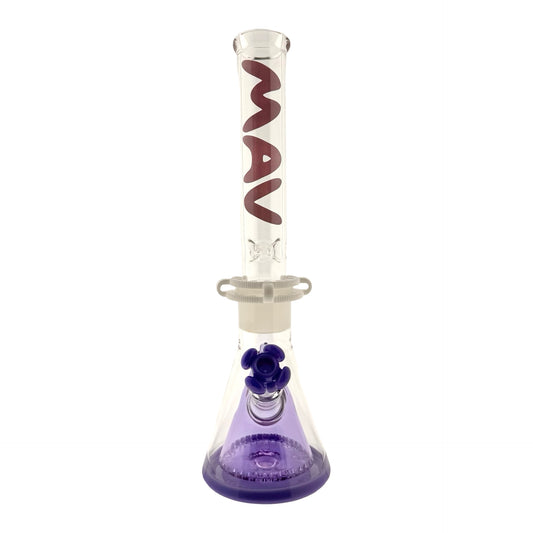 17" 5MM pyramid beaker Bottom Bong removable top purple v1 1 of 1