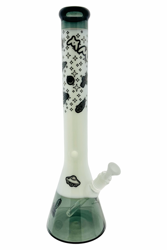 18" 5mm Classic Beaker Glow in the Dark Lost in Space full white float Sleeve