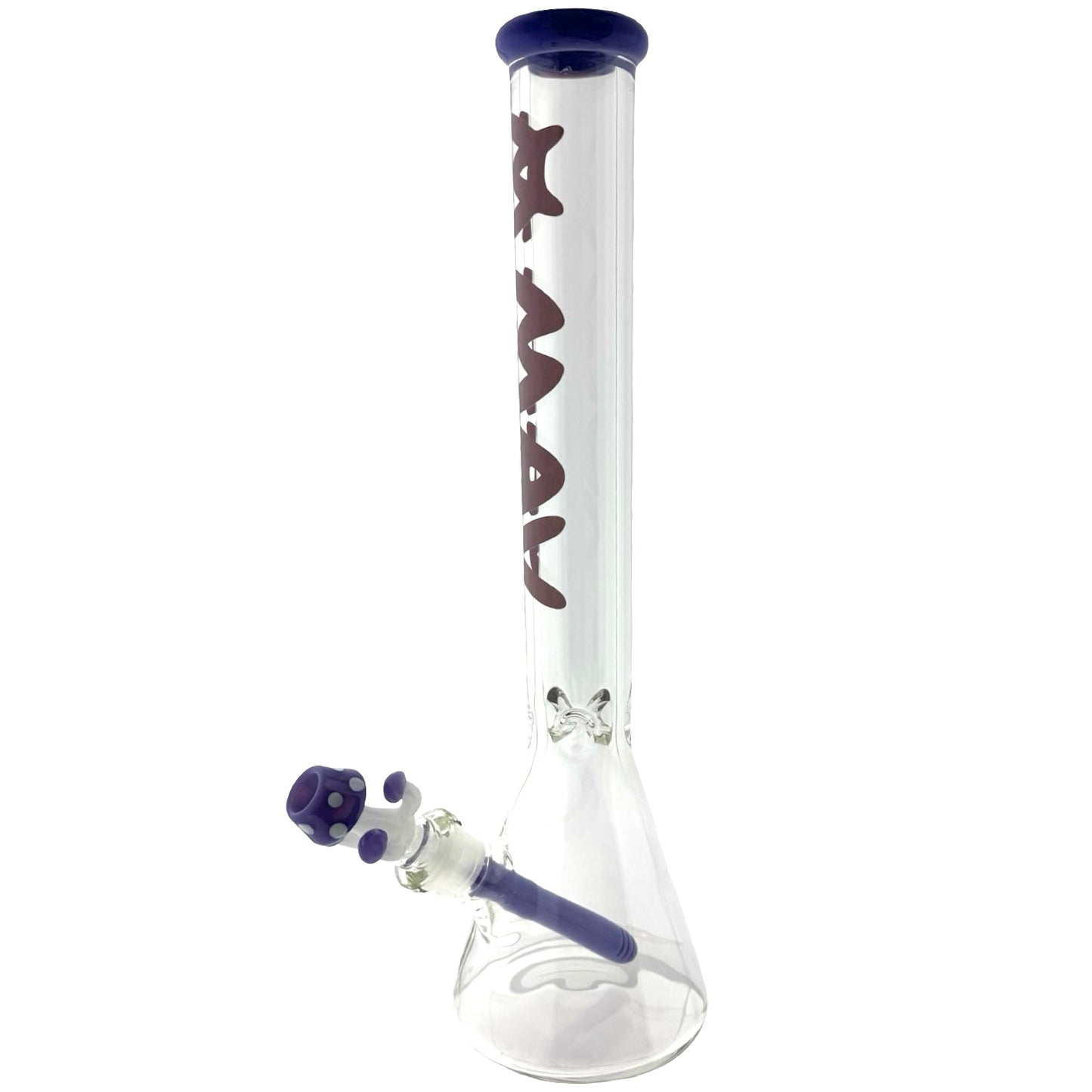 18" X 9MM ONE OF ONE purple shroom Special Beaker Bong