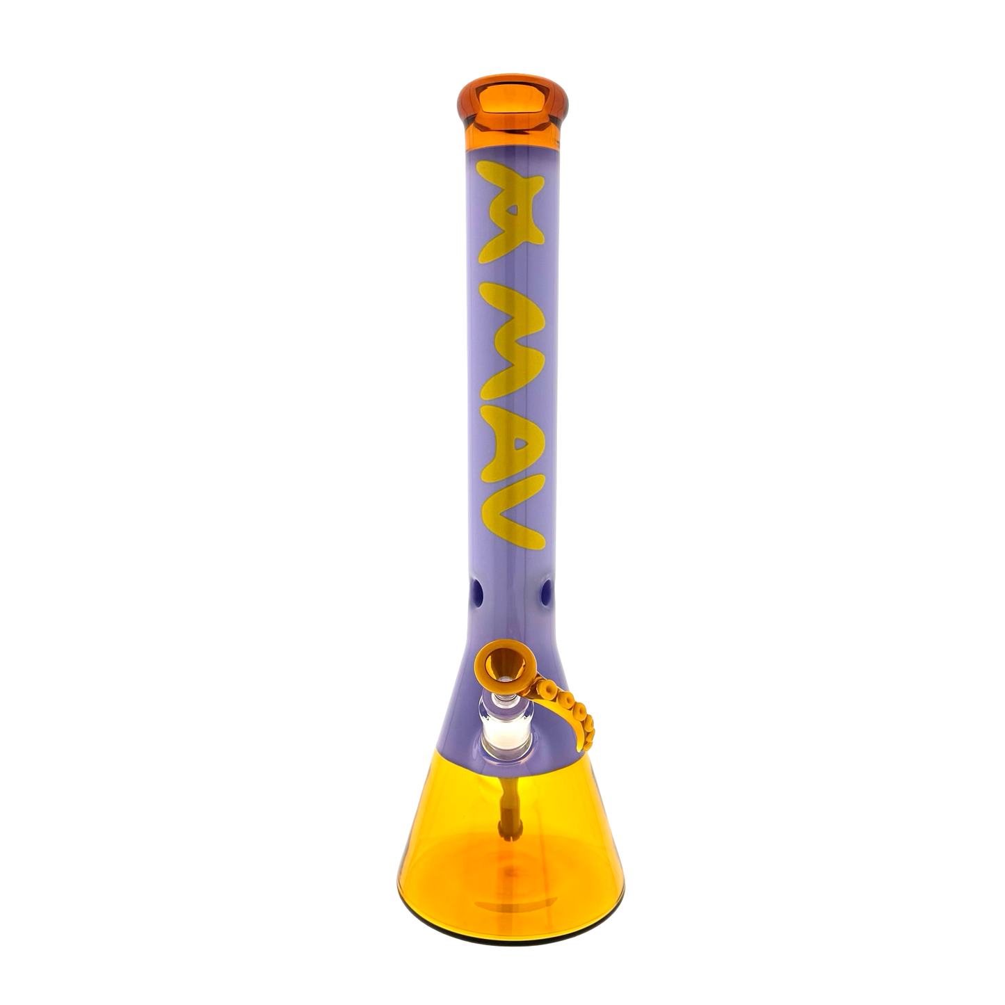 18" golden octopus purple sleeve Beaker Bong limited