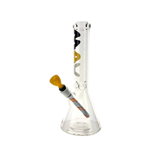 MAV tri color swirly wigwag 13" Beaker Base Bong limited
