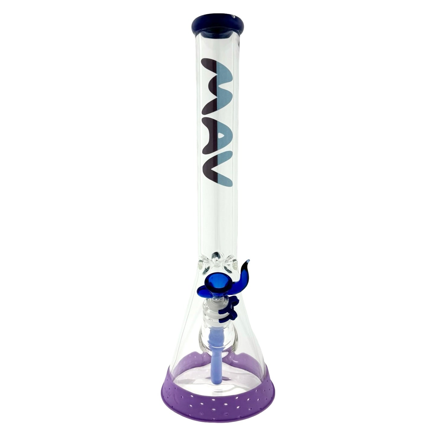 18" bong one of one purple blue mixup 9mm beaker bong