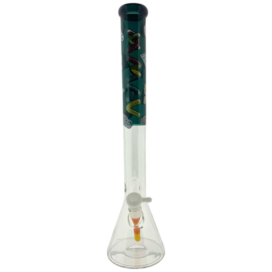21" Tall 50 by 5mm One of One Beaker Bong Tall Neck Candy Corn Munchies