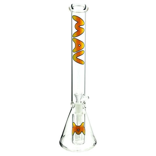 18" x 5mm Rasta sunset Slab Beaker Bong + Ash Catcher Combo