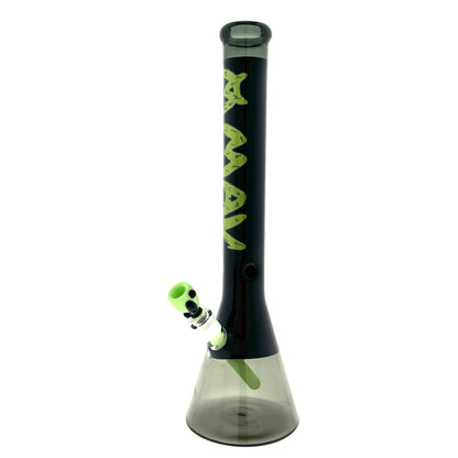 18" Color Float Beaker Bong Black Slime Drip Match Limited