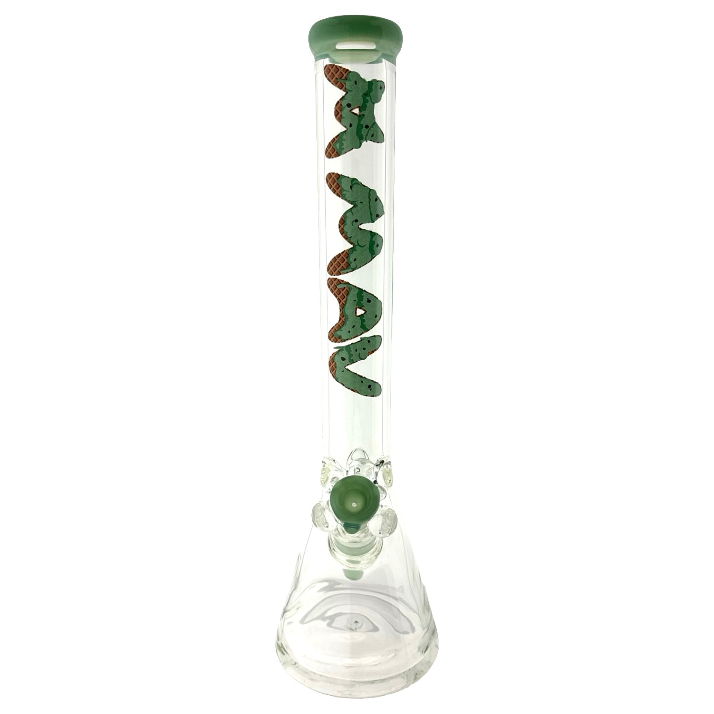 18" X 9MM ONE OF ONE choco mint  Special Beaker Bong