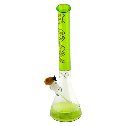 Ooze Pineapple 18" Full Color Beaker Bong x empire glassworks pineapple bowl