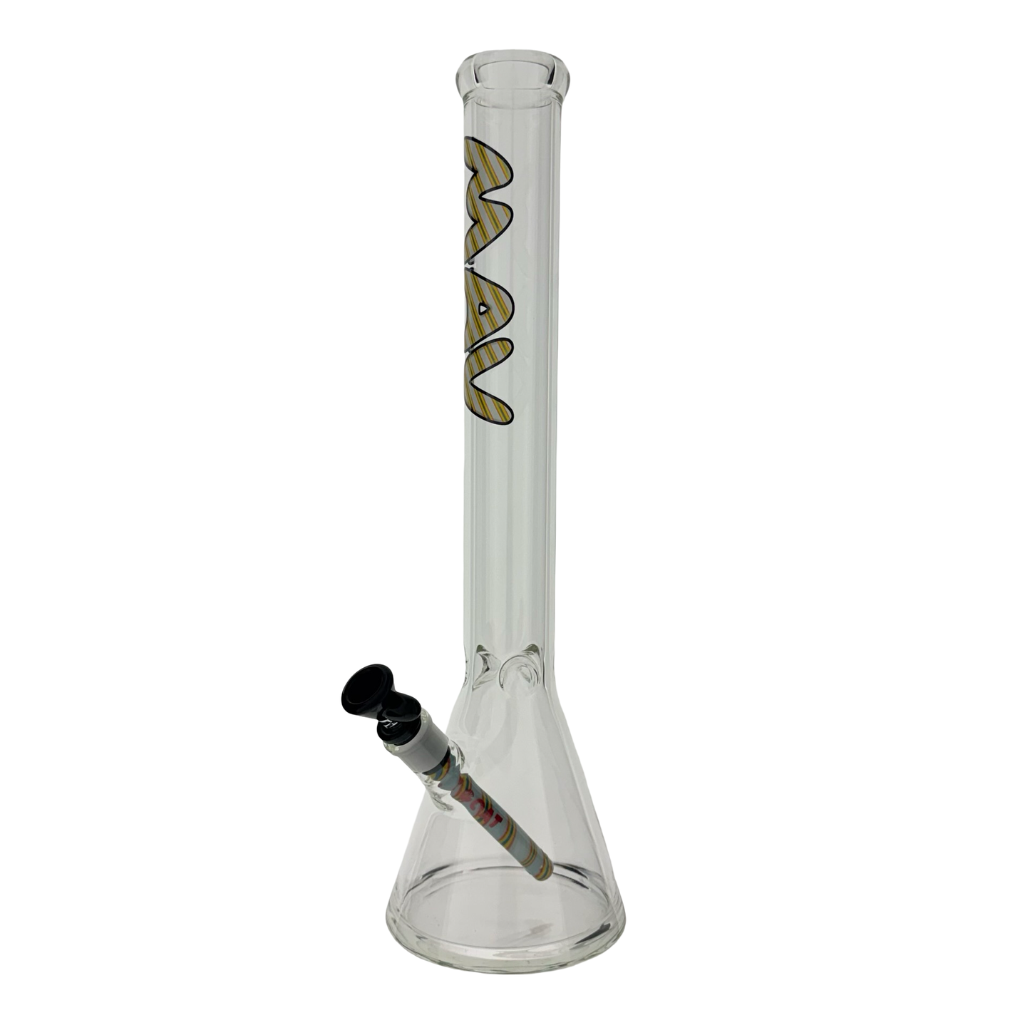 18" 5mm Classic Beaker Bong wigwag stem match play