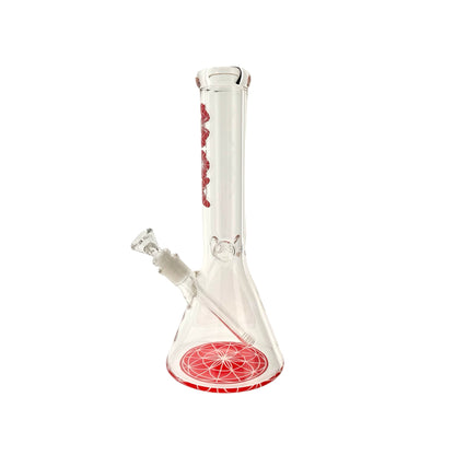 MANDALA RED  13" Beaker Base Bong