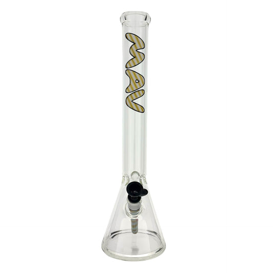 18" 5mm Classic Beaker Bong wigwag stem match play