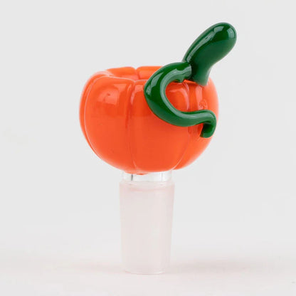 18" x 5mm Halloween Special Drop 18"  Beaker Bong Full Black Pumpkin x Empire Glassworks pumpkin bowl