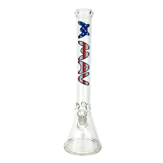 18" MAV Specialty Decal Logo Beaker Bong