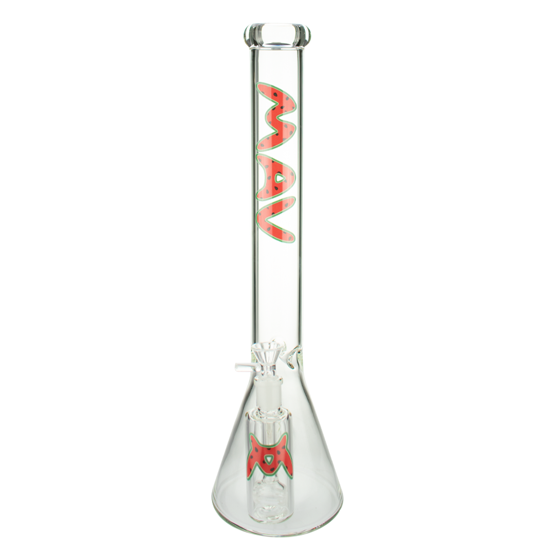 18" x 5mm Yummy Strawberry Slab Beaker Bong + Ash Catcher Combo