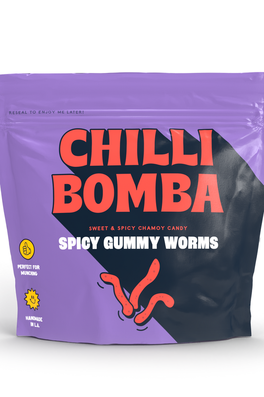Chilli Bomba Spicy Gummy Worms 4oz